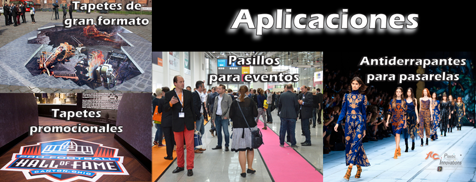 Aplicaciones de los Pisos Gráficos en ACPI | AC Plastic Innovations: Tapetes de gran formato, promocionales, Pasillos para eventos, Antiderrapantes para pasarelas